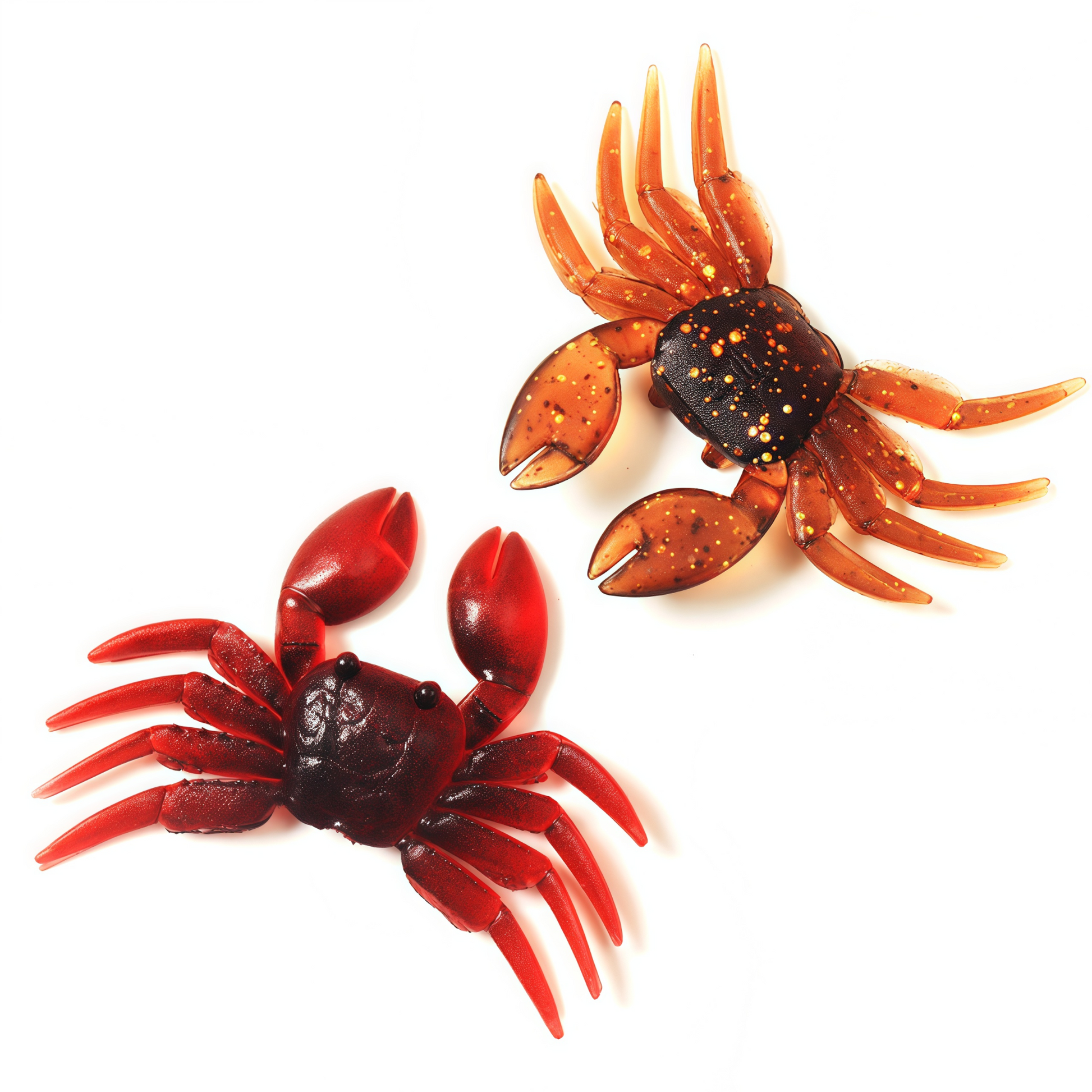 Two-color simulated lure bait for small soft crabs