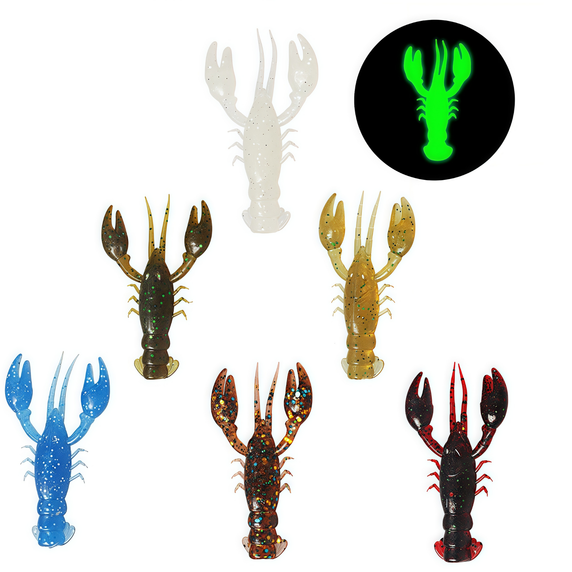 Black pit crayfish soft bait soft worm