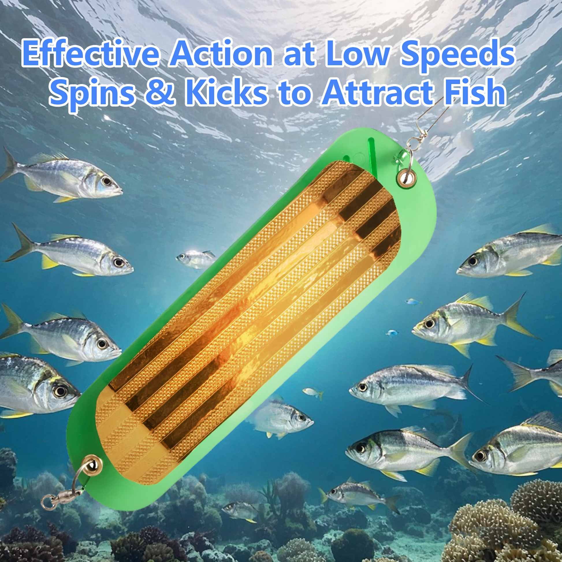 4-Piece Set - 11 Inch Twin Fin Laser Flash Board for Fishing Salmon