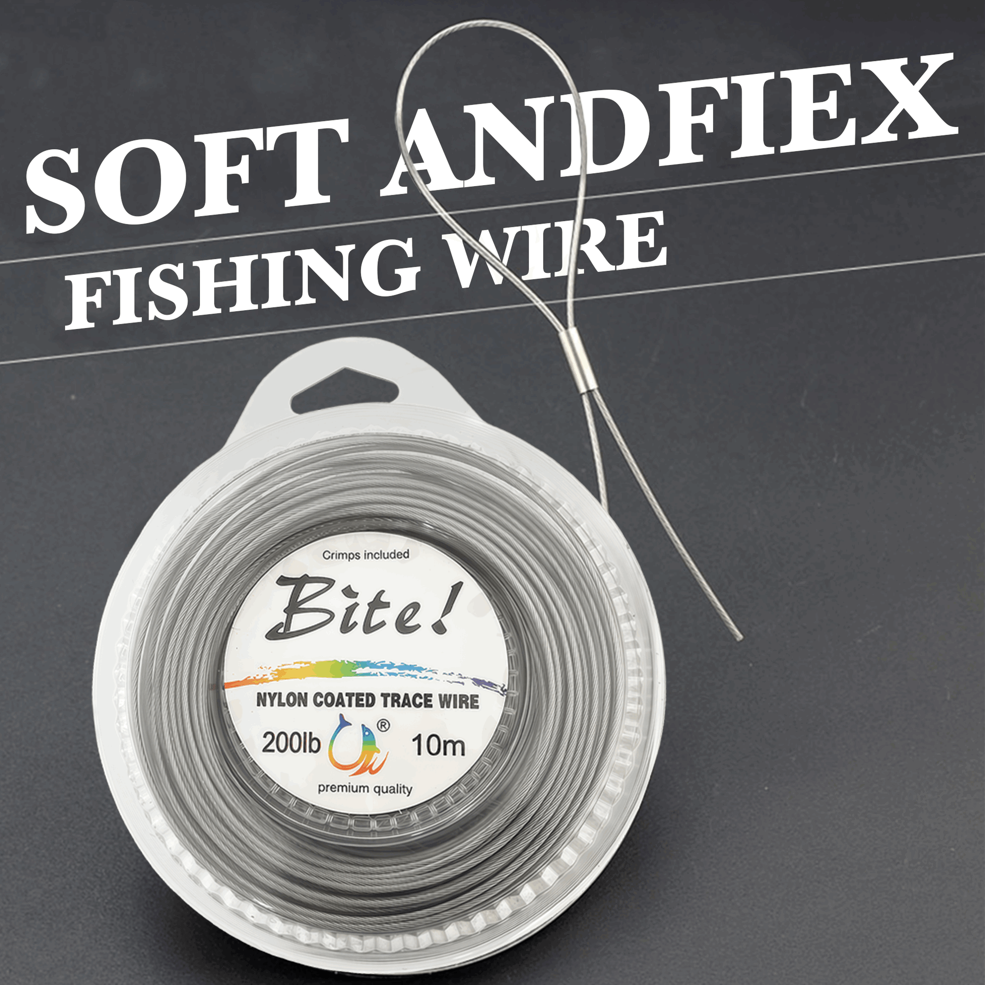 6 rolls - Nylon coated - Stainless steel fishing line