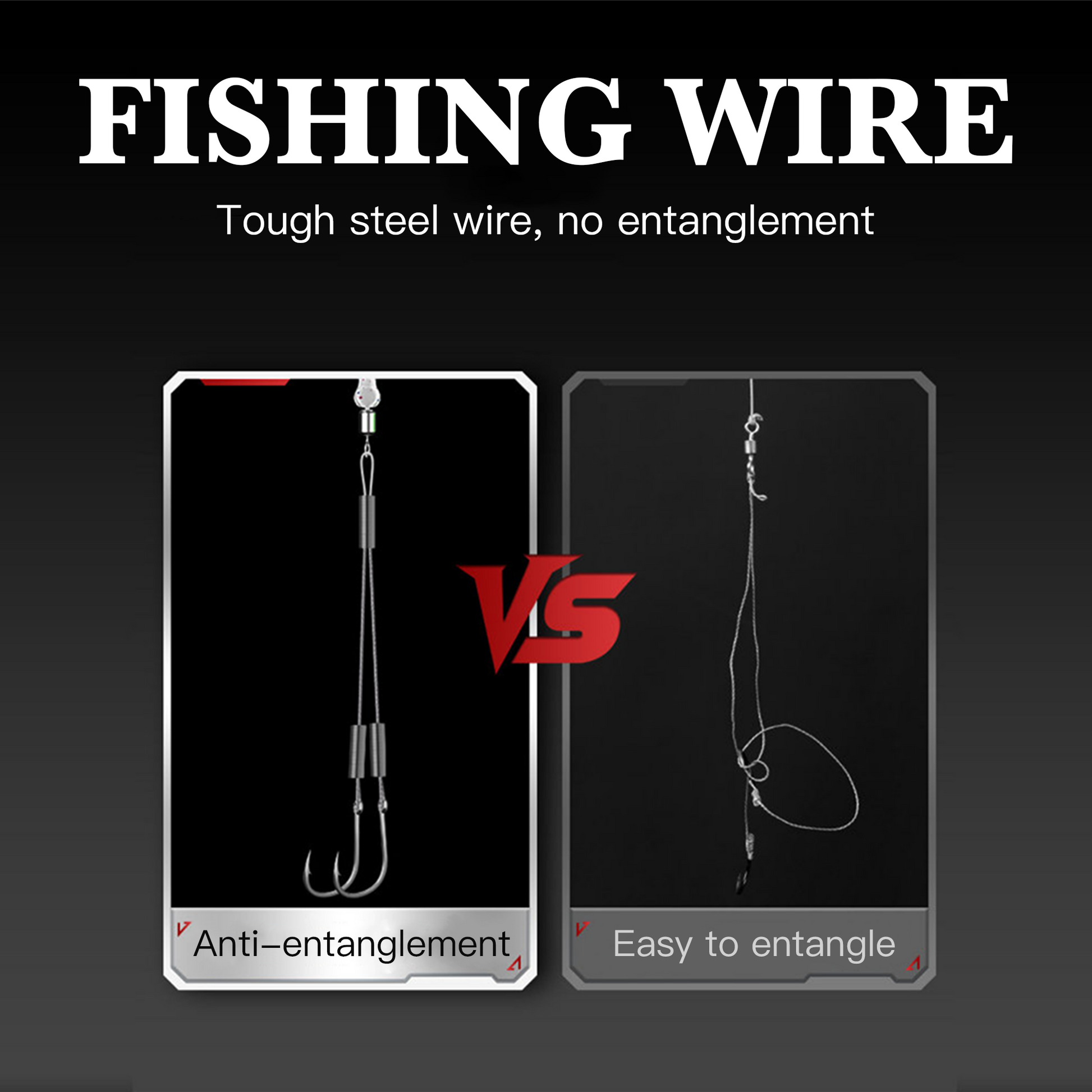 6 rolls - Nylon coated - Stainless steel fishing line