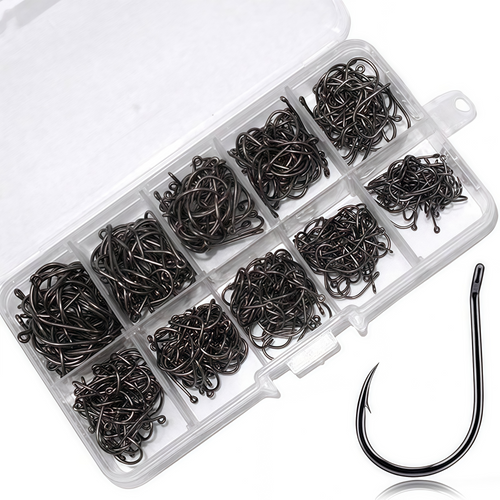 100pcs high carbon steel fish hooks