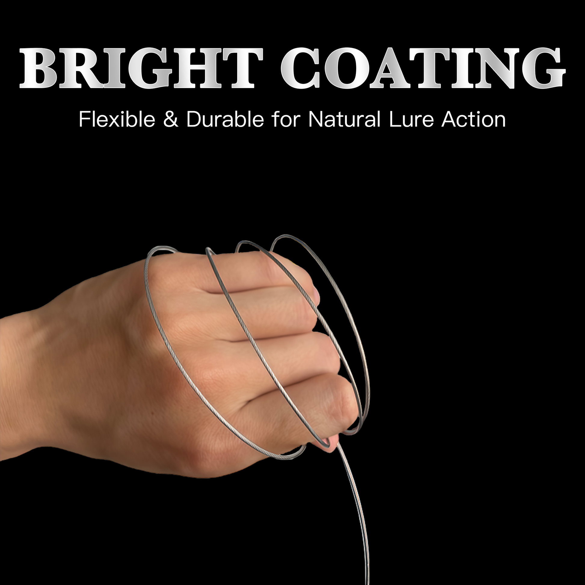 6 rolls - Nylon coated - Stainless steel fishing line