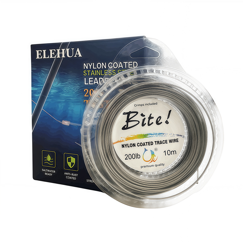6 rolls - Nylon coated - Stainless steel fishing line